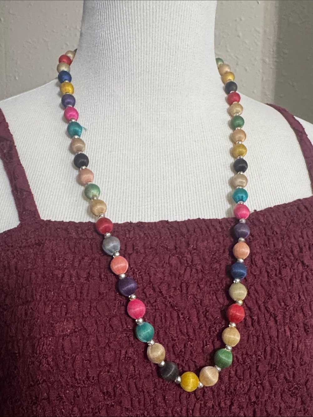 Multicolor Beaded Long Necklace - Women Jewelry